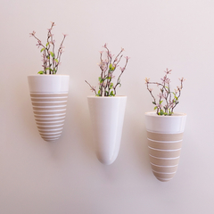 Vaso de Parede Cone - Frisado - comprar online