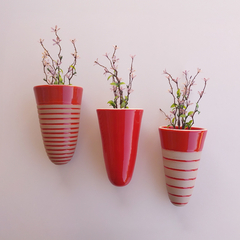 Vaso de Parede Cone - Frisado - comprar online