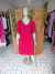 Vestido midi feminino com bolso viscolinho decote v - Jade - comprar online