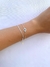Pulseira esteira diamantada fina na internet