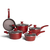 Jogo de Panelas Brinox Ceramic Life Optima 5 Peças Antiaderente Pro Ceramic Com Indução