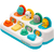Brinqudo Pop Up Zoo Interativo Infantil BUBA com 4 Personagens e Botões Educativos para Girar Empurrar e Apertar