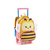 Mochila Infantil Animais Detalhes 3D 16" Com Rodinhas e Alças Escolar Creche ZOOP Seanite