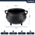 Imagem do Panela Caçarola Caldeirão Tripé de Ferro Fundido com Alça 10l C/ Tampa 22x27cm Fumil