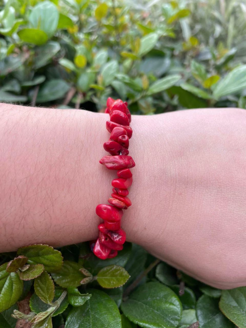 Pulseira Pedra Coral Natural