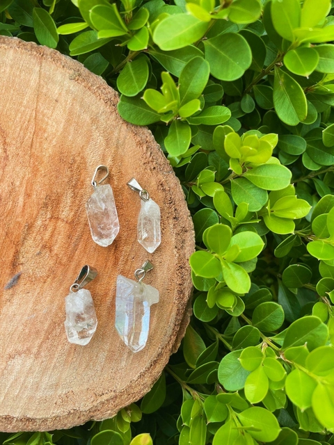 Pingente Ponta de Cristal Semi-Lapidada