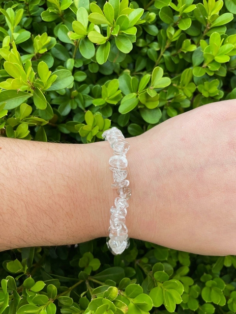 Pulseira Cascalho Cristal Transparente