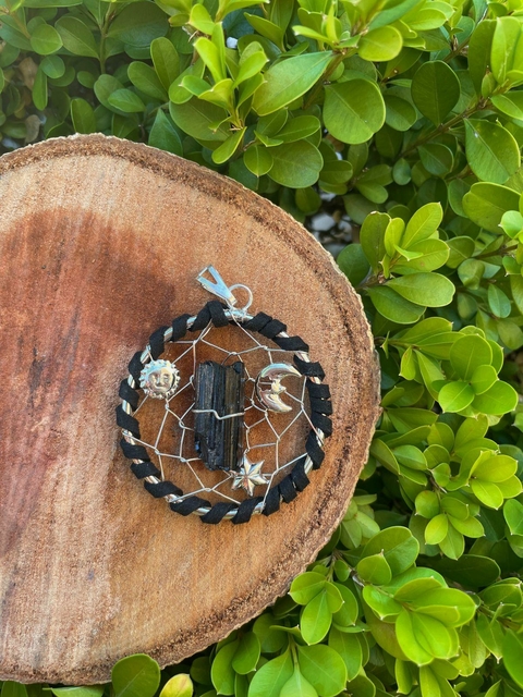 Pingente detalhado Turmalina Negra