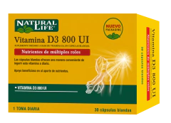 Natural Life VITAMINA D3 800UI 30 caps blandas