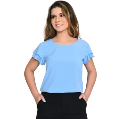 Blusa Flavia com Babados e Detalhe nas Costas – Elegância e Charme - Ana Donato - Boutique | Moda Feminina