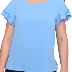 Blusa Flavia com Babados e Detalhe nas Costas – Elegância e Charme