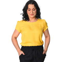 Blusa Sarah em Crepe GGT - Leveza e Feminilidade com Detalhes Delicados - loja online