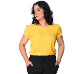 Blusa Sarah em Crepe GGT - Leveza e Feminilidade com Detalhes Delicados - Ana Donato - Boutique | Moda Feminina