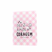 Caderno Flex Paz, Amor e Coragem