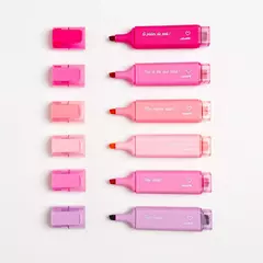 Marca Texto Pink Vibes Kit com 6 Cores Leonora - comprar online