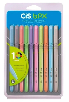 CANETA ESFEROGRÁFICA CCIS BPX 0.7mm Com 10 Cores