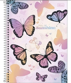 caderno 10 matéria borboletas daisy tilibra - Papel Decorado