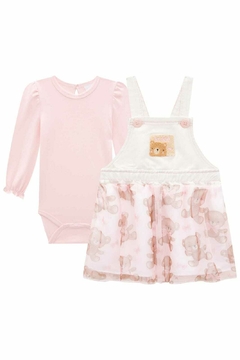 Conjunto de Salopete em Sarja Pita e Tule Kukiê