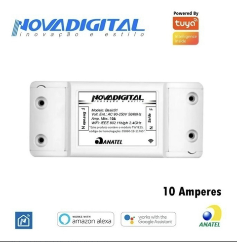 nterruptor Rele Sem Fio Inteligente App Nova Digital Wifi