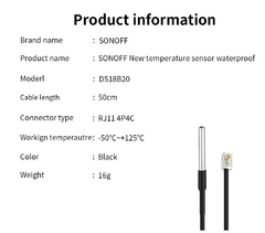 Sensor Temperatura Ds18b20 Sonoff Th16 Th20 Elite Origin - loja online