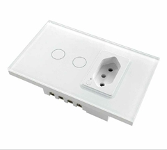 Interruptor Duplo Tuya com Tomada: Conectividade e Controle Inteligente para Sua Casa" - comprar online
