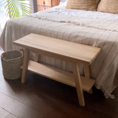 Banco de álamo con estante · 80 cm - comprar online