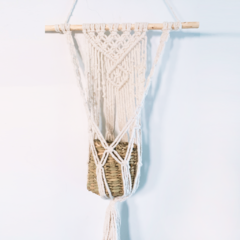 Tapiz de macramé con portamaceta colgante - comprar online