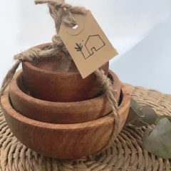 Set x 3 cuencos de algarrobo - comprar online