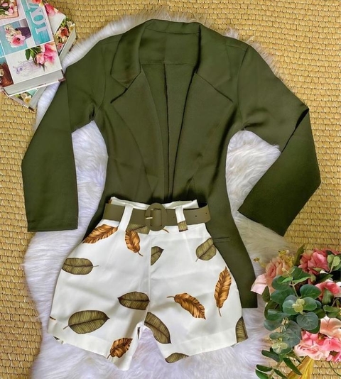 Shorts Social - Folhas 