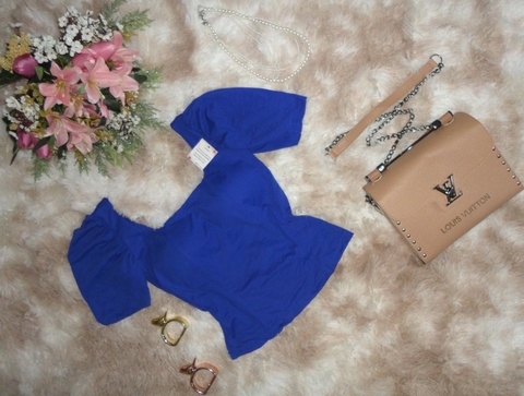 Blusa Manga Bufante - Azul 