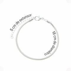 Pulseira Estrela do Mar Banhado à Prata - Bem Menina Joias