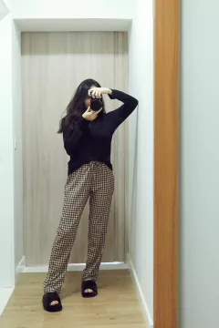 PIJAMA MARI TQS PIED POULE - comprar online