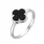 Anillo Flor Negra