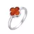 Anillo Flor Roja