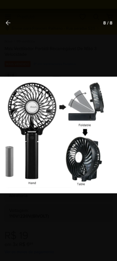 Mini Ventilador Portátil de Mão - comprar online