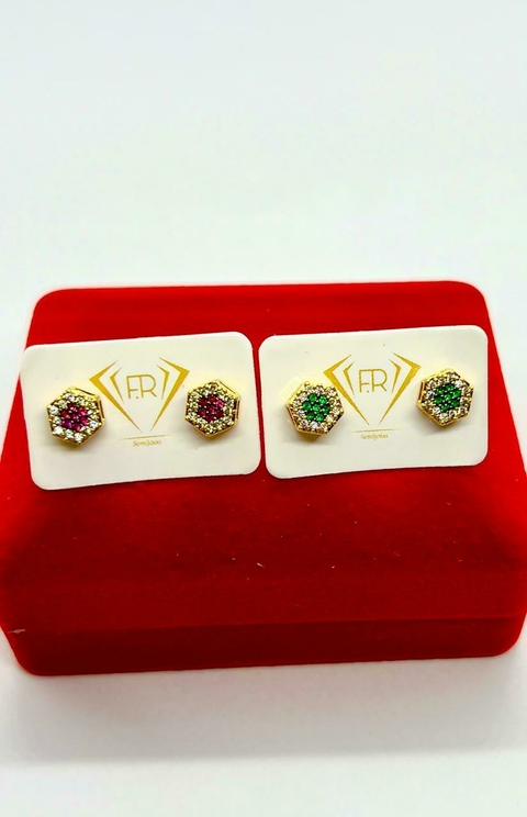 Brinco micro z. verde/ Brinco micro z. rosa