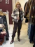 Campera de paño con cierre y bolsillos