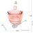 Meleira Cristal de Chumbo c/Colher Pearl Rosa 10x8x7cm na internet