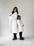 Casaco Teddy Alongado Infantil Branco - loja online