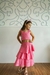 Imagem do Conjunto Mãe e Filha Cropped e Saia Midi em Laise 4 Peças