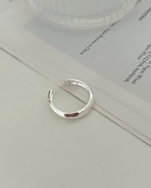 ANEL LISO MIA - BANHADO A PRATA