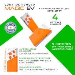 Control remoto MAGIC EV Alarma vecinal REVO400T EV (Consultar compatibilidad con modelo de placa) - comprar online