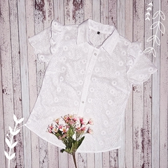 Azalea Blanca en Broderie - Color Blanco