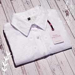 Azalea Blanca en Broderie - Color Blanco - comprar online
