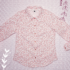 Camisa florcitas rojas - Mangas largas - Talles S y L - comprar online