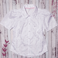 Camisa Luciérnagas Blanca - Manga corta princesa - Batista bordada - comprar online