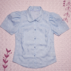 Camisa Luciérnagas Celeste - Manga corta princesa - Batista bordada en internet