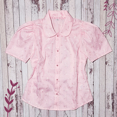 Camisa Luciérnagas Rosa - Manga corta princesa - Batista bordada - tienda online
