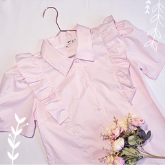 Imagen de Camisa Peonía en poplín rosa - Mangas Cortas