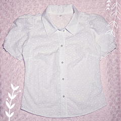 Camisa Romneya - Mangas Cortas y Broderie en internet